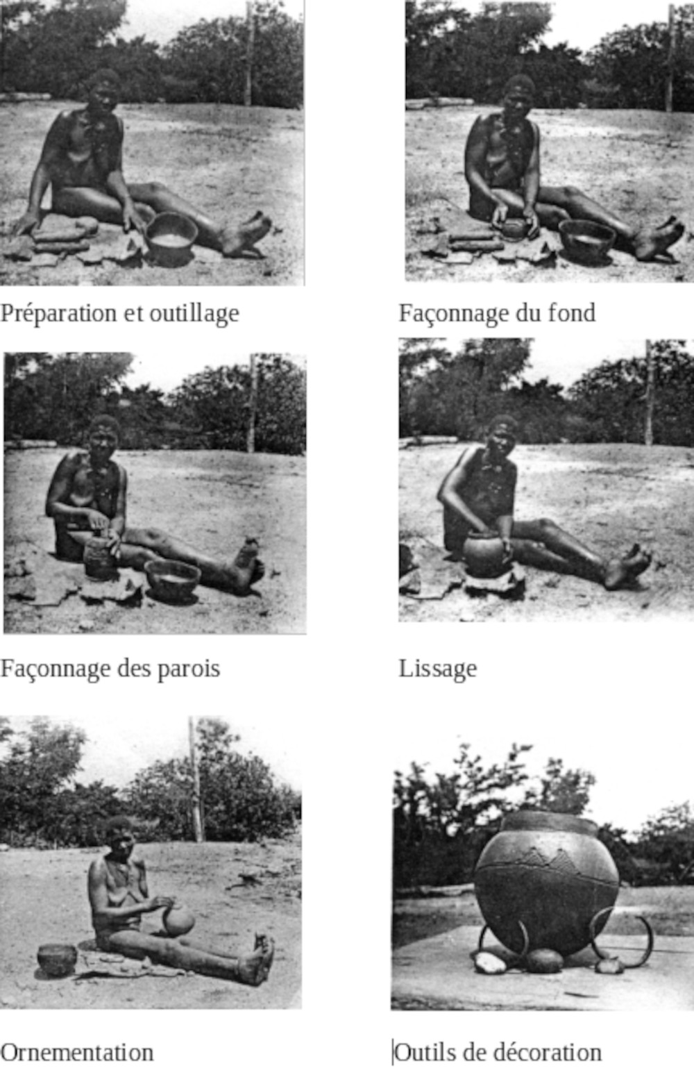 Femme Lobi fabriquant un canari 1931 Labouret