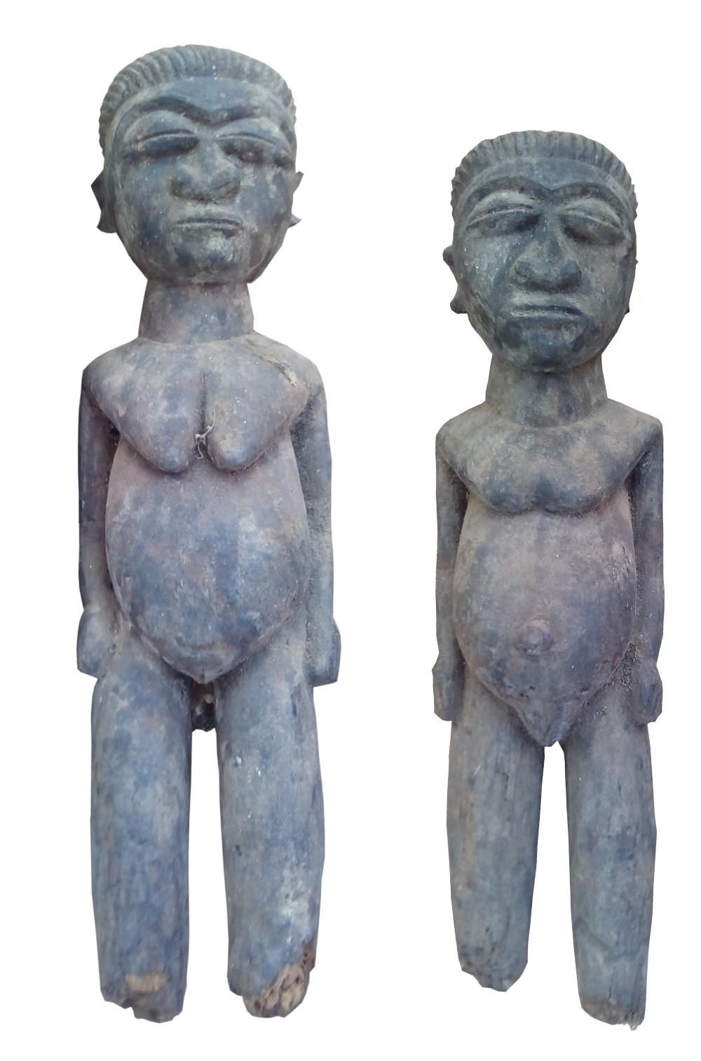 Lobi couple de statues de divination en bois