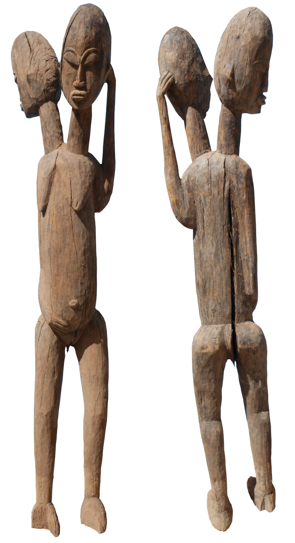 Statue Lobi de femme bicéphale