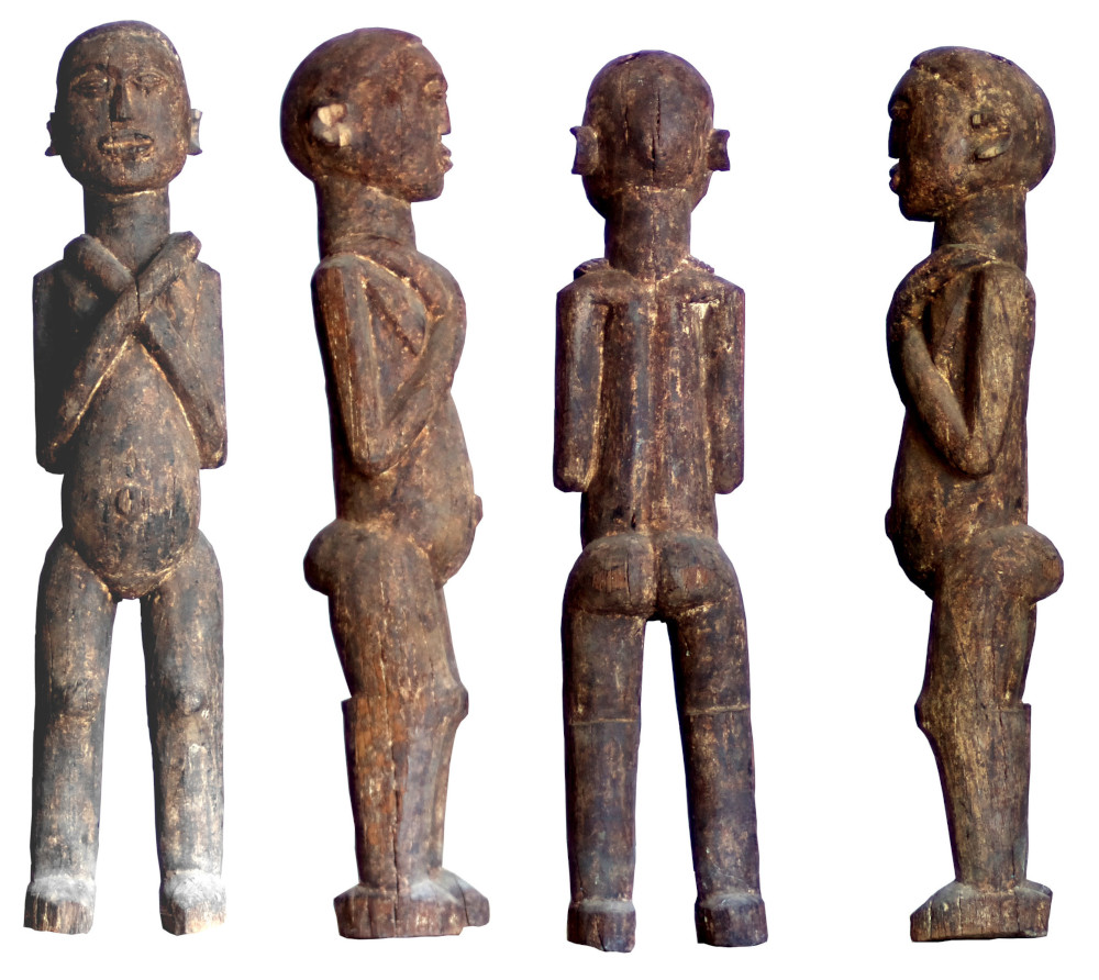 Statue Lobi de femme avec les bras croisés sur la poitrine