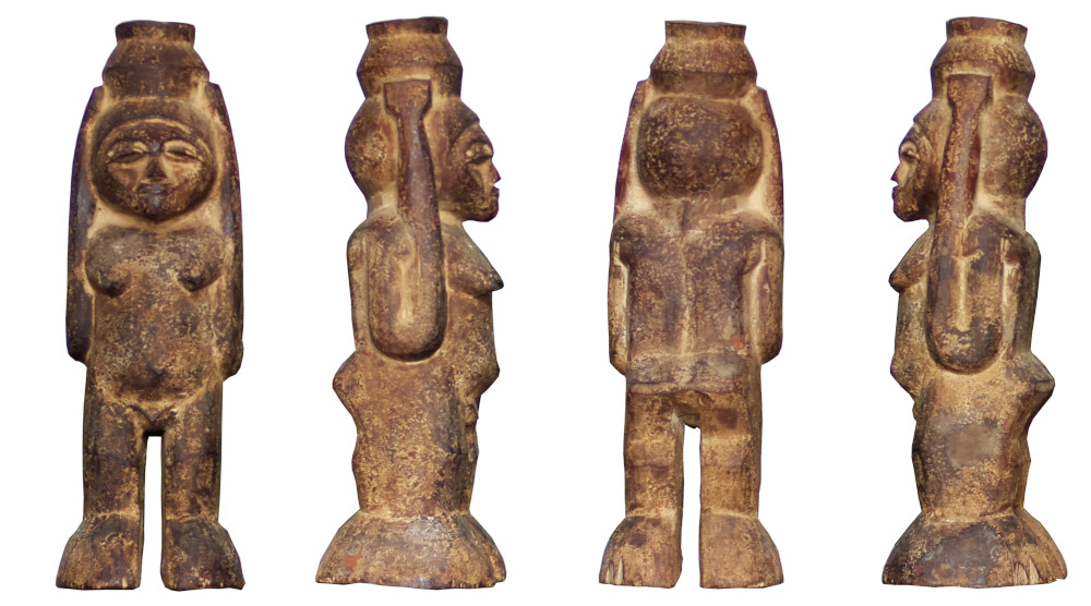 Statue de femme Lobi portant un Bulabil