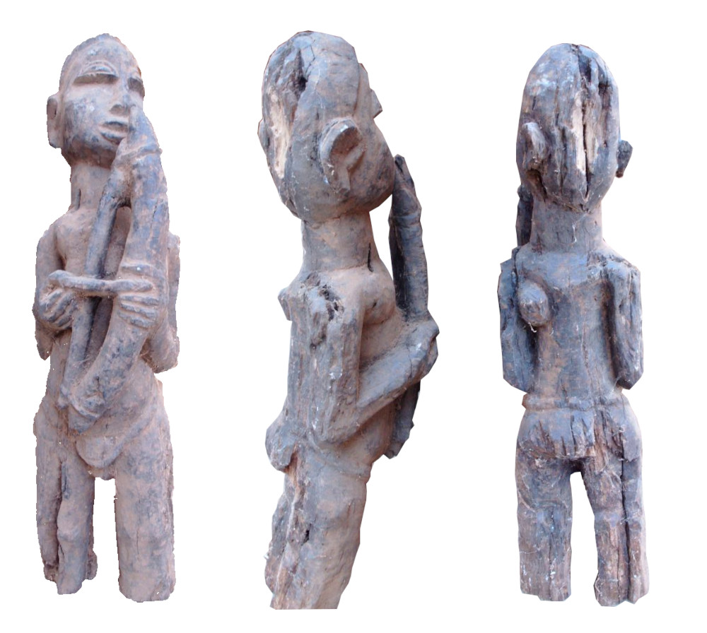 Statue de guerrier Lobi flèchage à droite