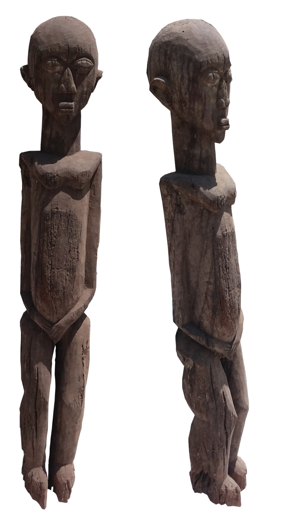 Statue Lobi d'homme avec les mains sur le sexe