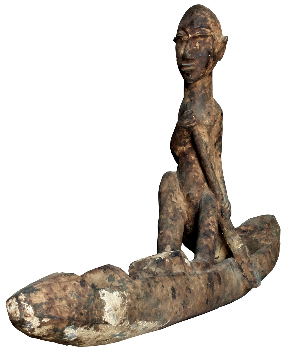 Pirogue Lobi sculture en bois